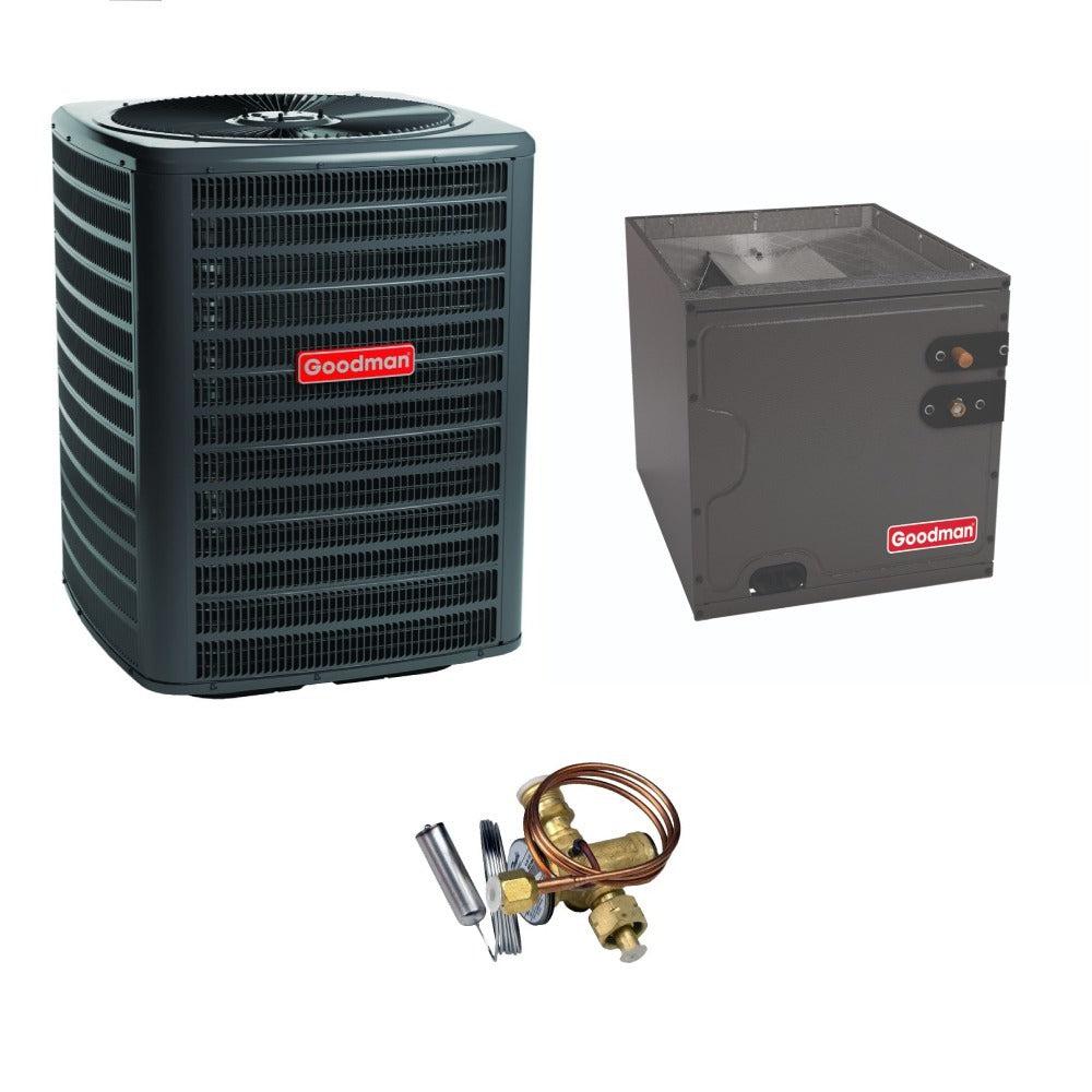 1.5 Ton 14.3 SEER2 Goodman AC GSXH501810 with Vertical Coil CAPFA2422A6 and TXV