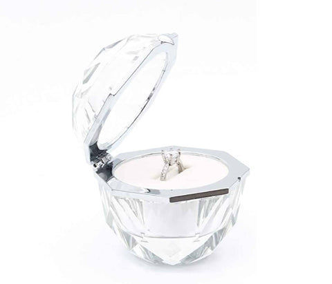 crystal egg shaped engagement ring box, clear proposal ring box for her, ring box for special occasions