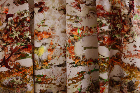 autumn colours velvet fabric, velvet fabric for upholstery uk, fabrics for curtains, butterflies and birds velvet uk, upholstery fabric in the midlands, velvet for curtains derbyshire,