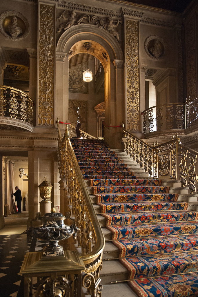 grand hallway, historical corridors, Chatsworth House, 