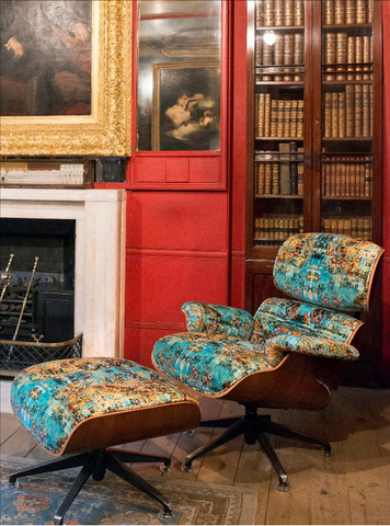 Capriccio chair, eames chairs UK,Blackpop velvet for upholstery, luxury velvets midlands,
