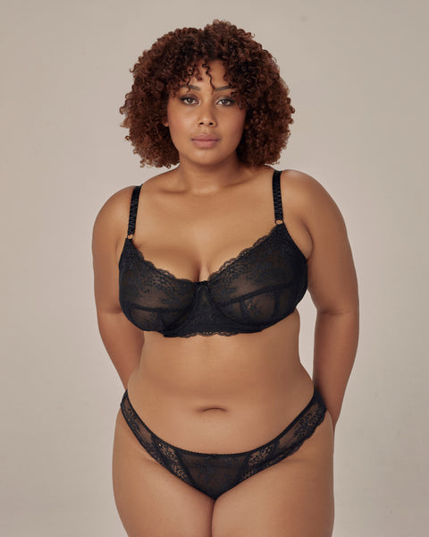 Me. by Bendon Sofia Boyleg Brief - Jet/Pewter - Curvy Bras