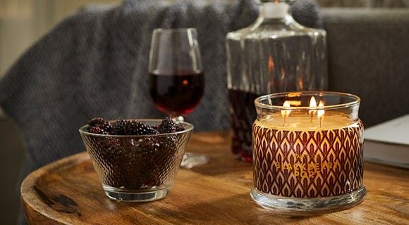 PartyLite Blackberry Port 3-Wick Jar Candle