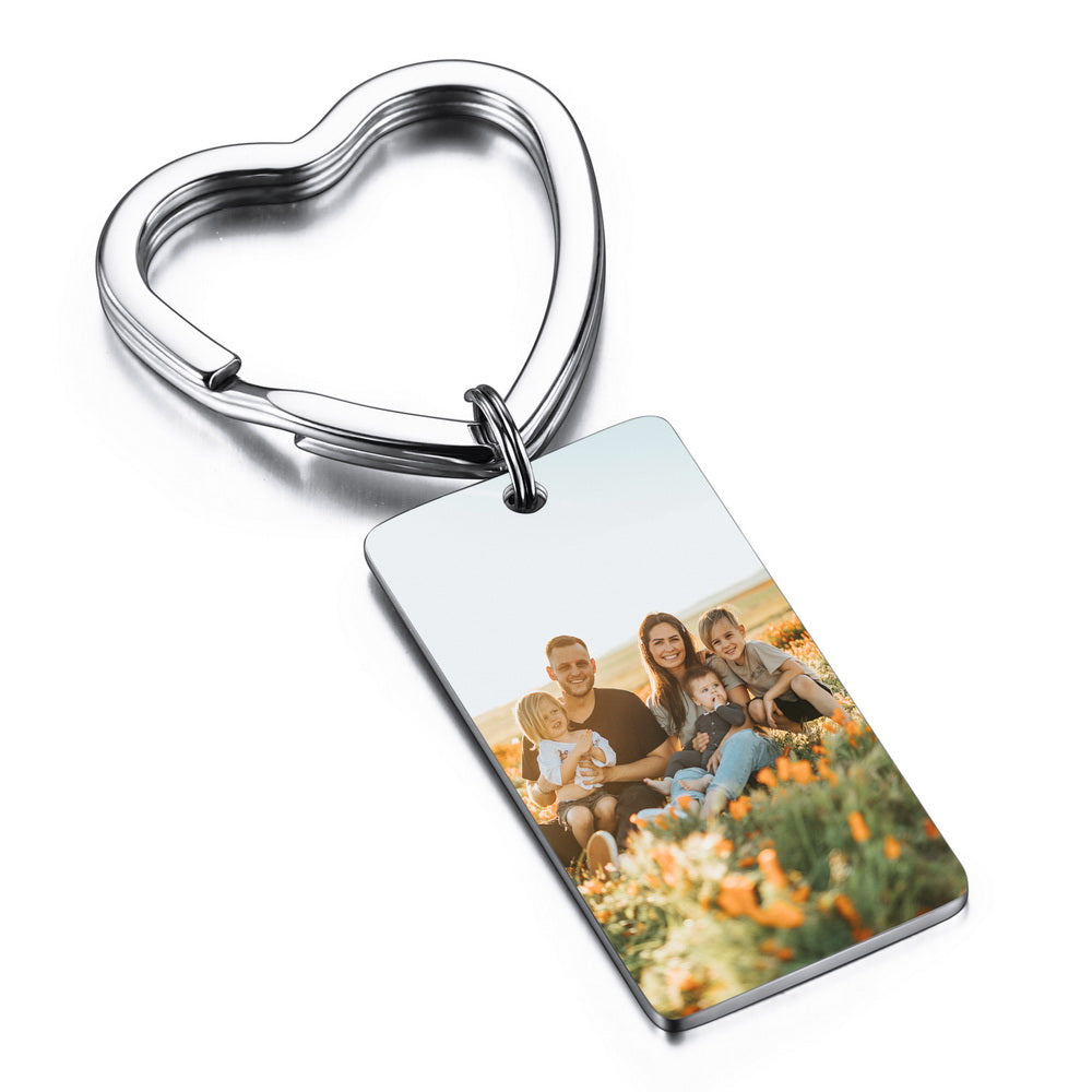 Personalized Photo Calendar Square-shaped Keychain Gift For Couple