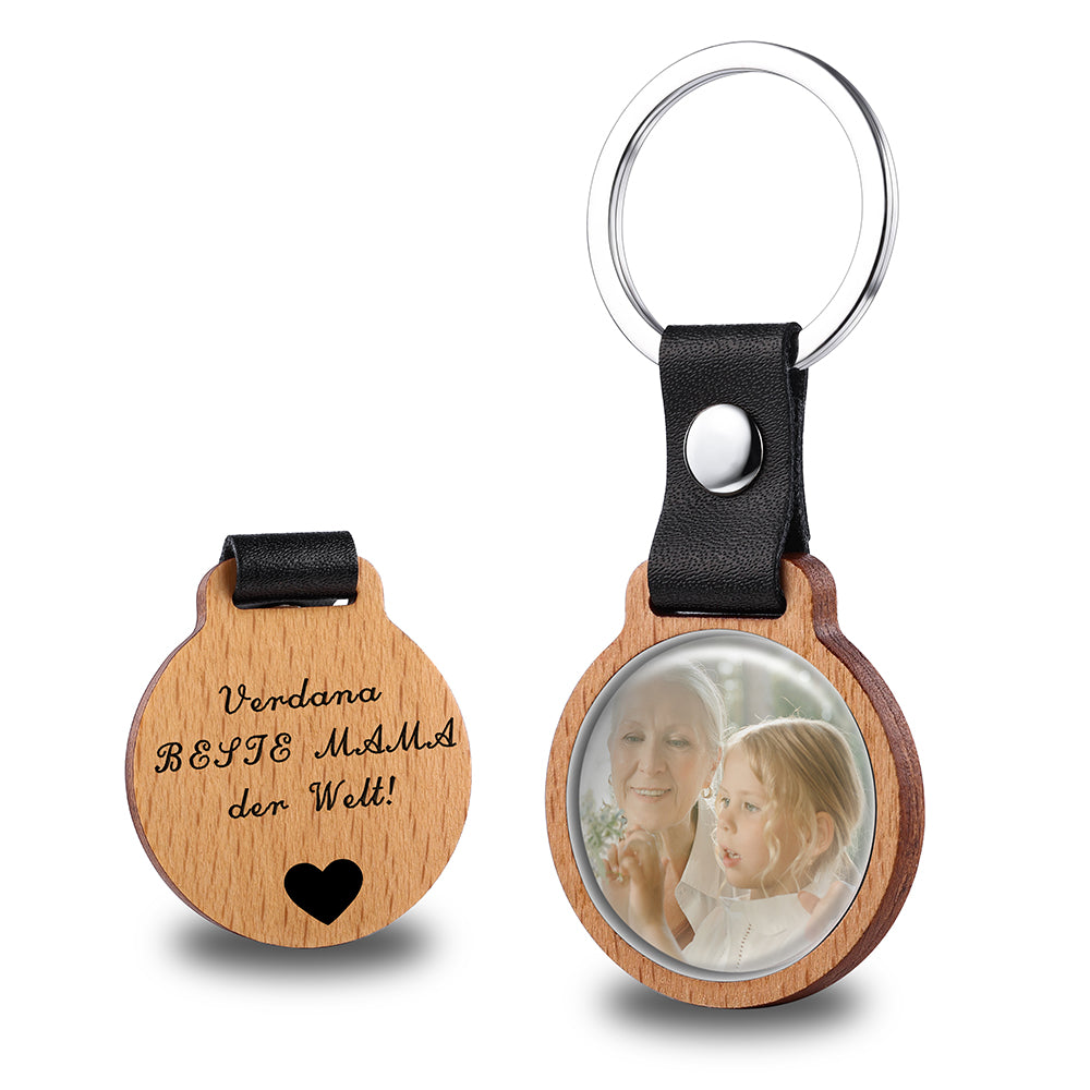 Personalized Photo Calendar Square-shaped Keychain Gift For Couple