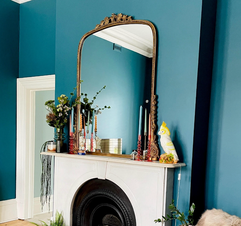 Audrey Arch Gold over mantel