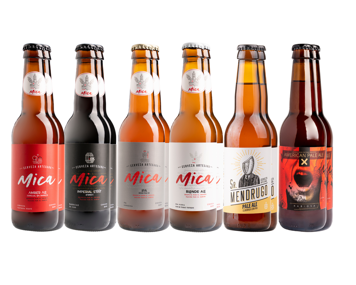 Pack de 12 cervezas con sabores de todo el mundo.