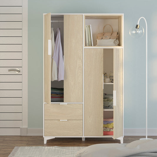 Closet Igawo Blanco 170 cm con Seis Puertas Y Dos Cajones – Bylmo