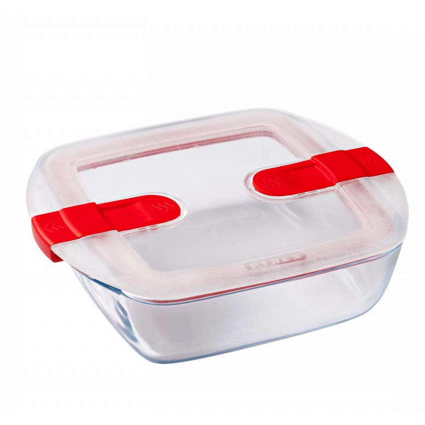 Cook & Heat Rectangular glass food container with patented microwave s -  Pyrex® Webshop EU