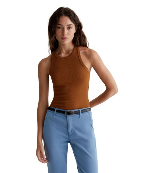 Joah Brown Strappy Crop Tank Dune Flexrib. Shop Women's T-Shirts at West of  Woodward Online or Visit Our Boutique in Yaletown, Vancouver, Canada.