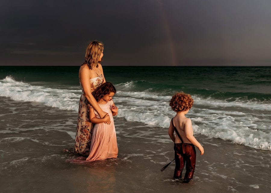 Rainbow over the beach