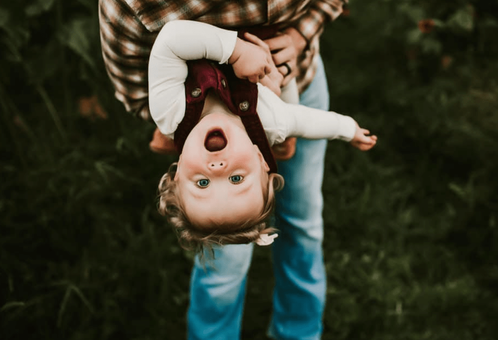 little girl smiling