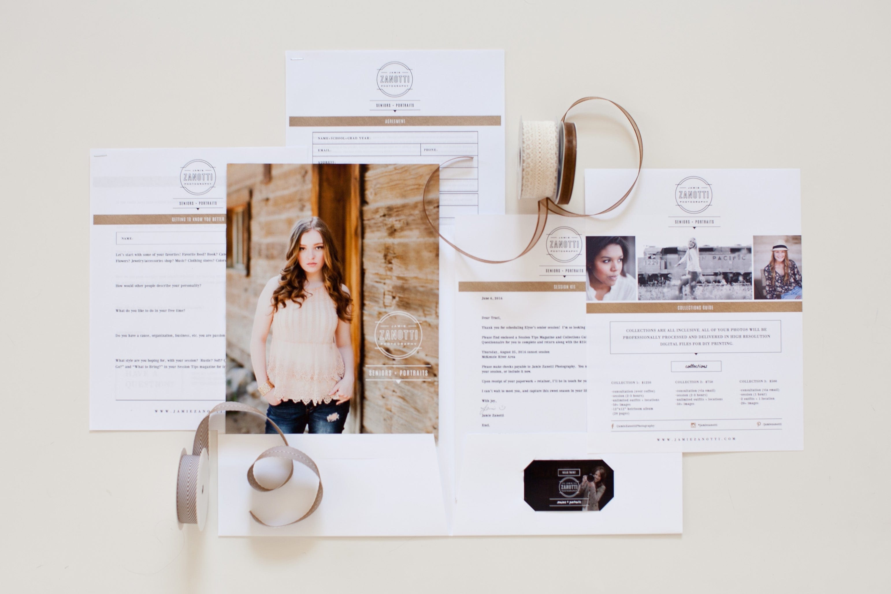 Designed branding templates for photographers