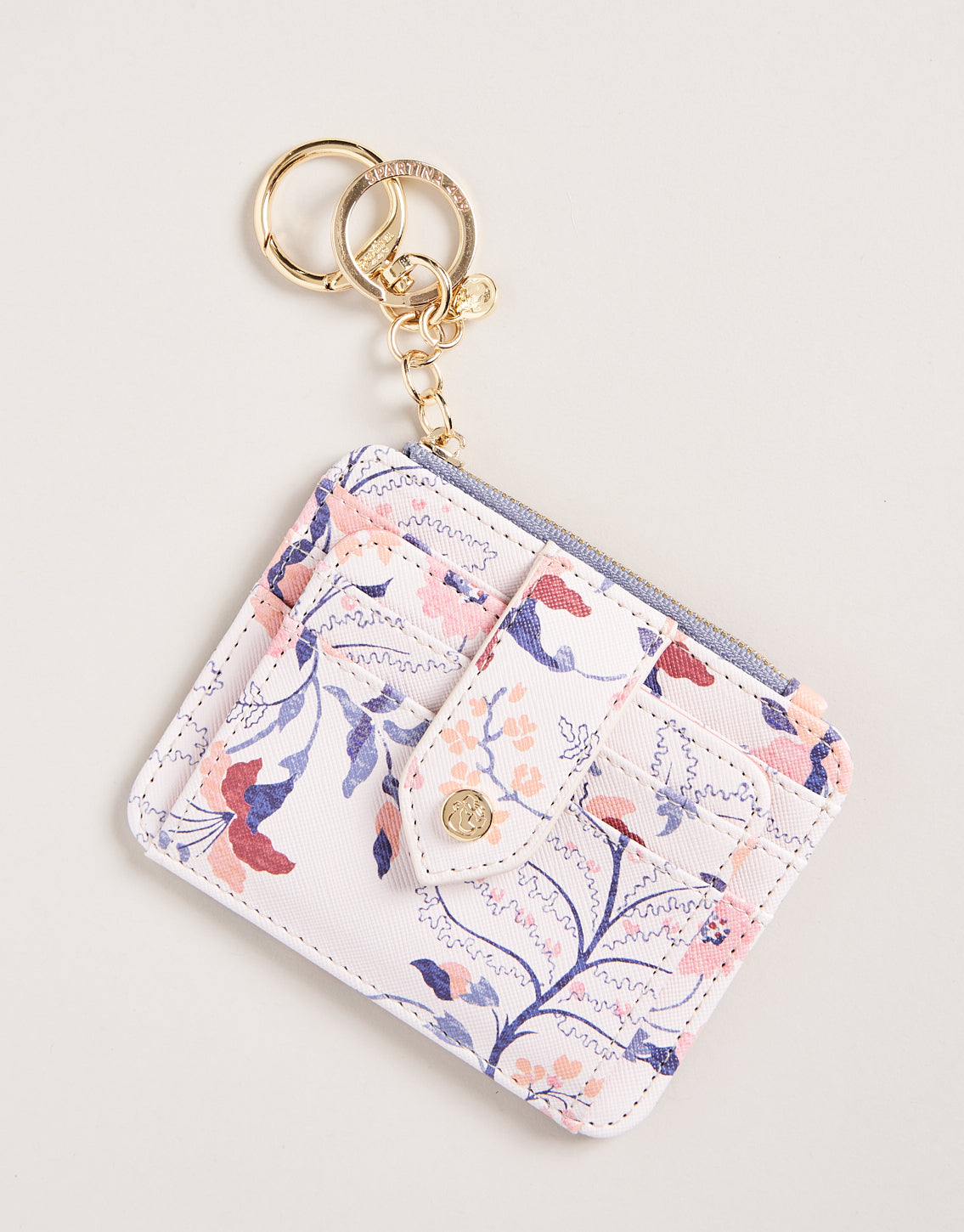 Spartina 449 Grab-N-Go Pink Queenie Floral Wrist Strap Key Ring Keychain -  Beach House Gift Boutique