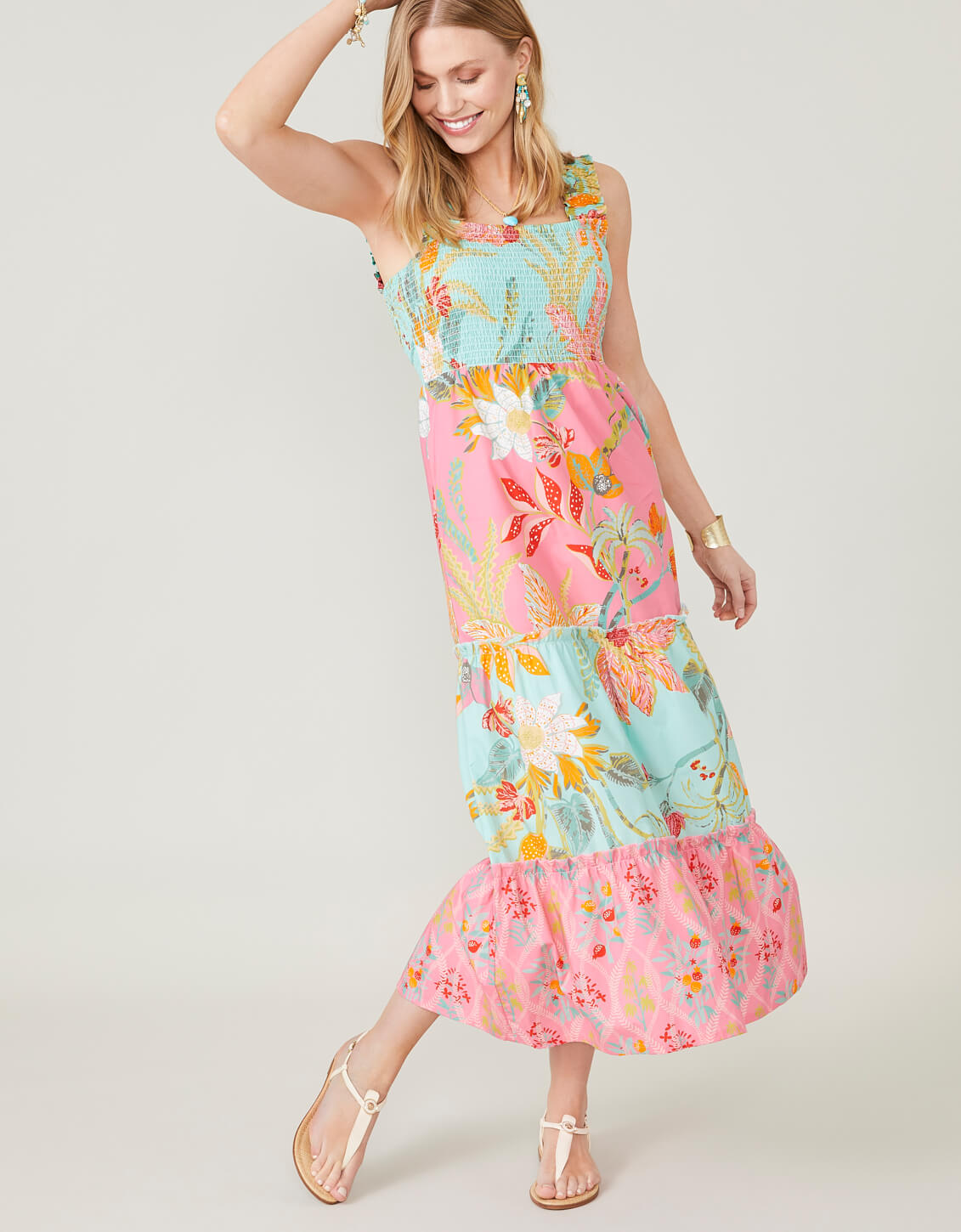 Joanie Short Sleeve Maxi Dress in sea green