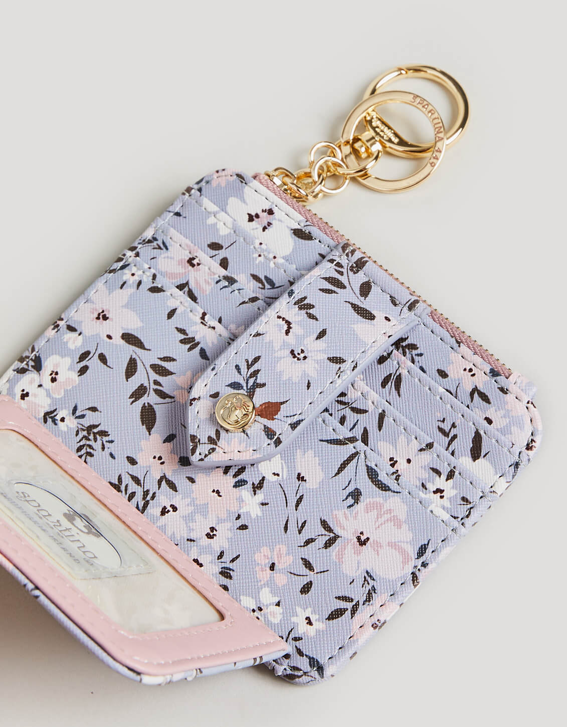 Spartina 449 Grab-N-Go Pink Queenie Floral Wrist Strap Key Ring Keychain -  Beach House Gift Boutique