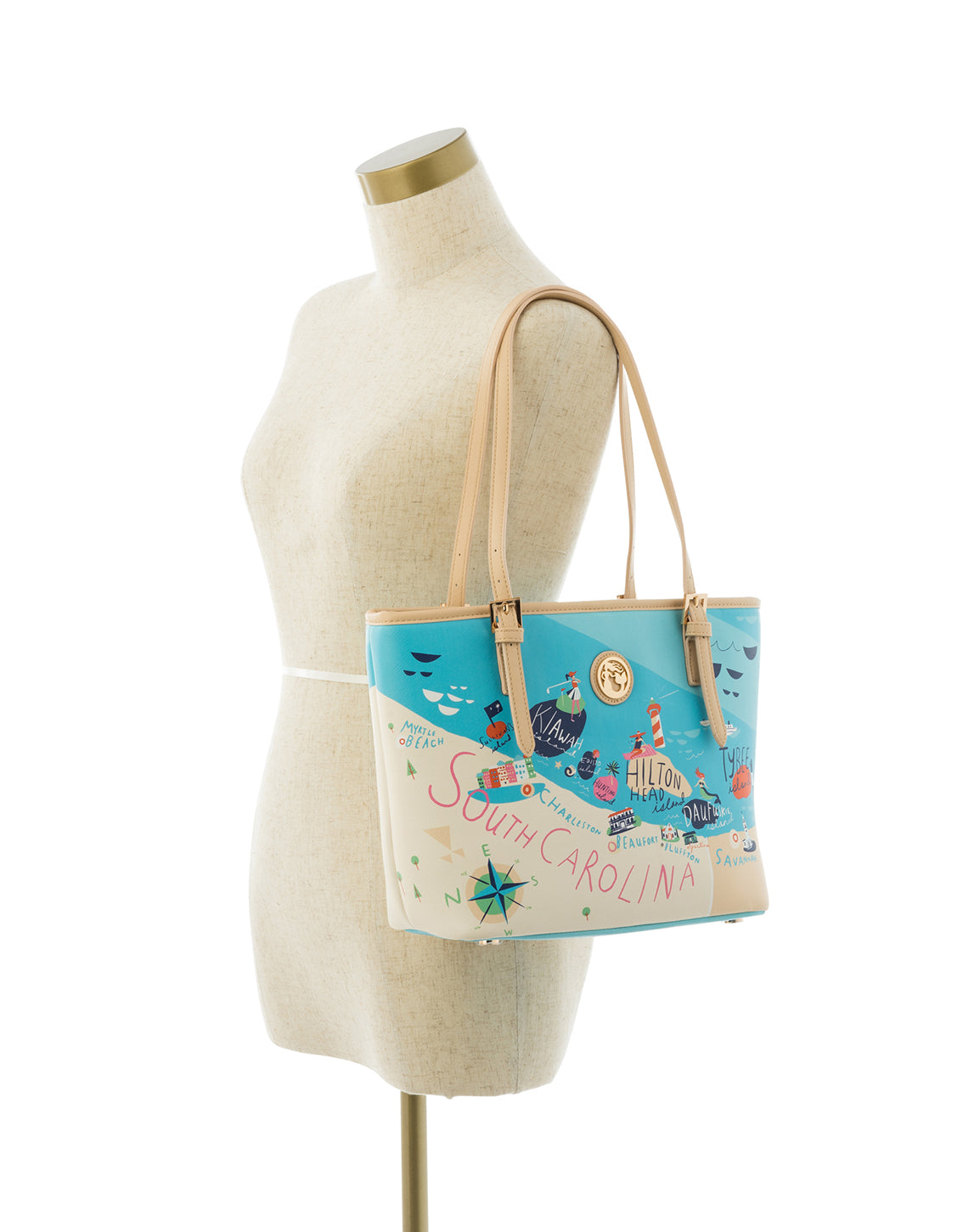 Spartina map totes blue deals ridge