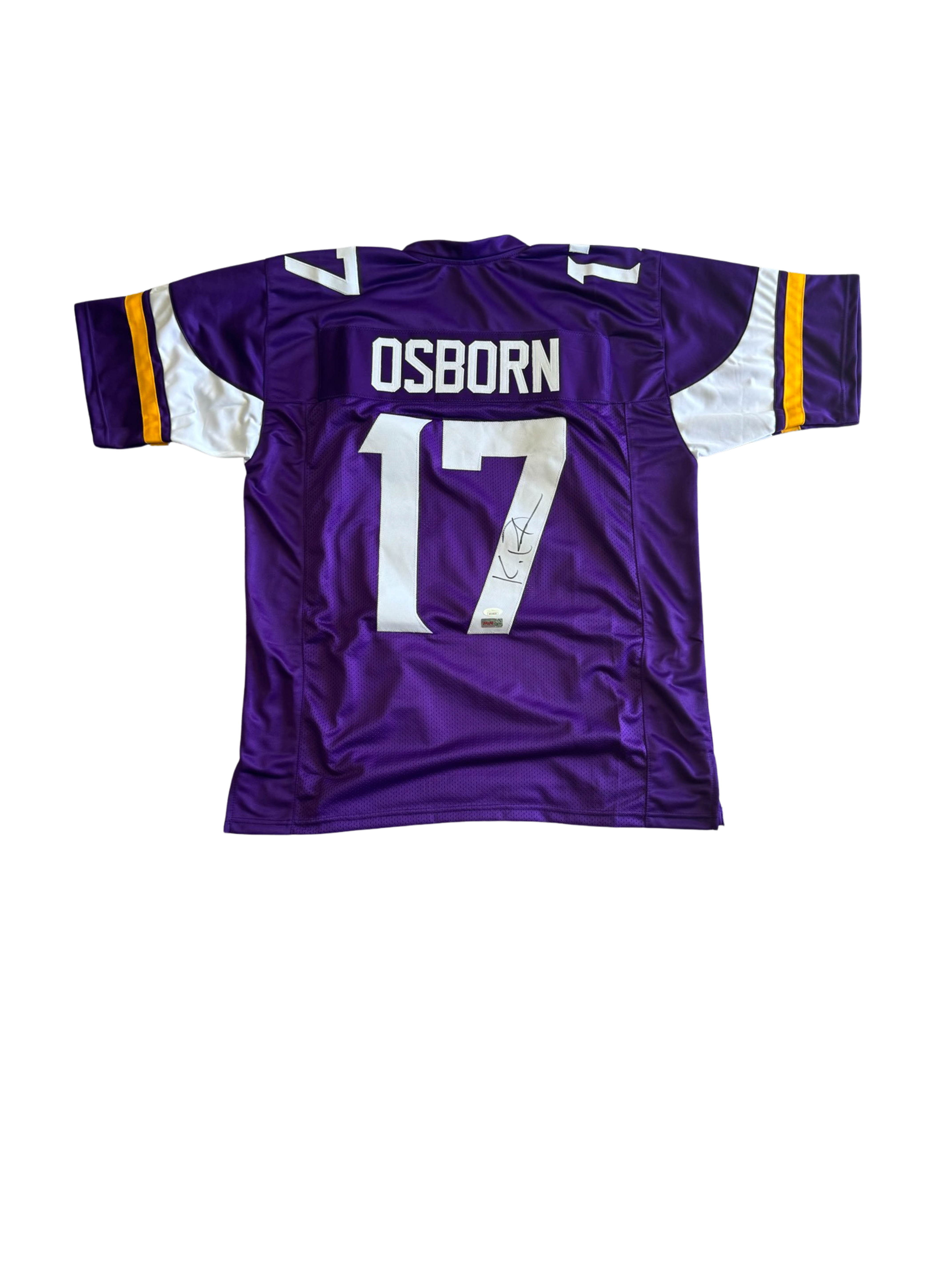 KJ Osborn Custom Minnesota Autographed purple Football Jersey (PIA/JSA)