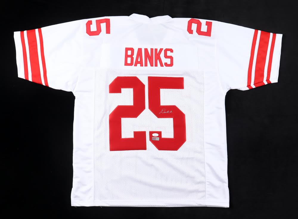 Deonte Banks Signed New York Custom Autographed Football White Jersey (PIA/JSA)