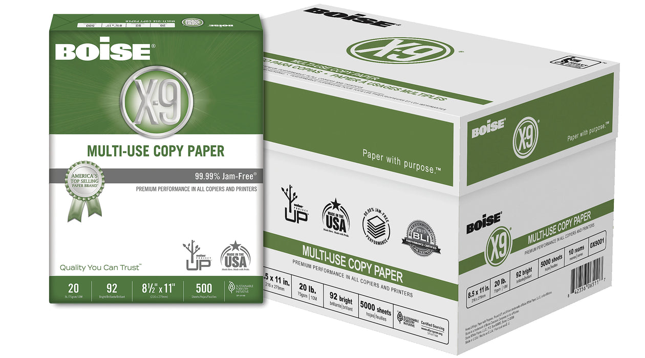 Boise® X-9® Multi-Use Print & Copy Paper, Letter Size (8 1/2