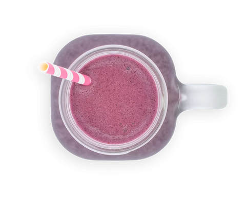 Blueberry shake with blueberries