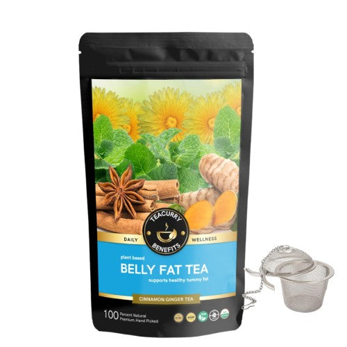 Teacurry Belly Fatr Tea Loose Pouch with Infuserr