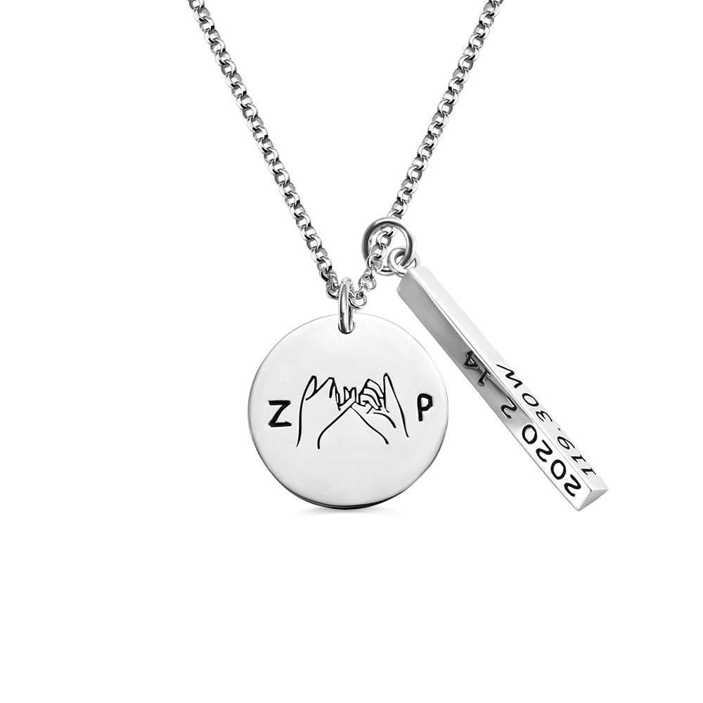 personalized best friend necklace