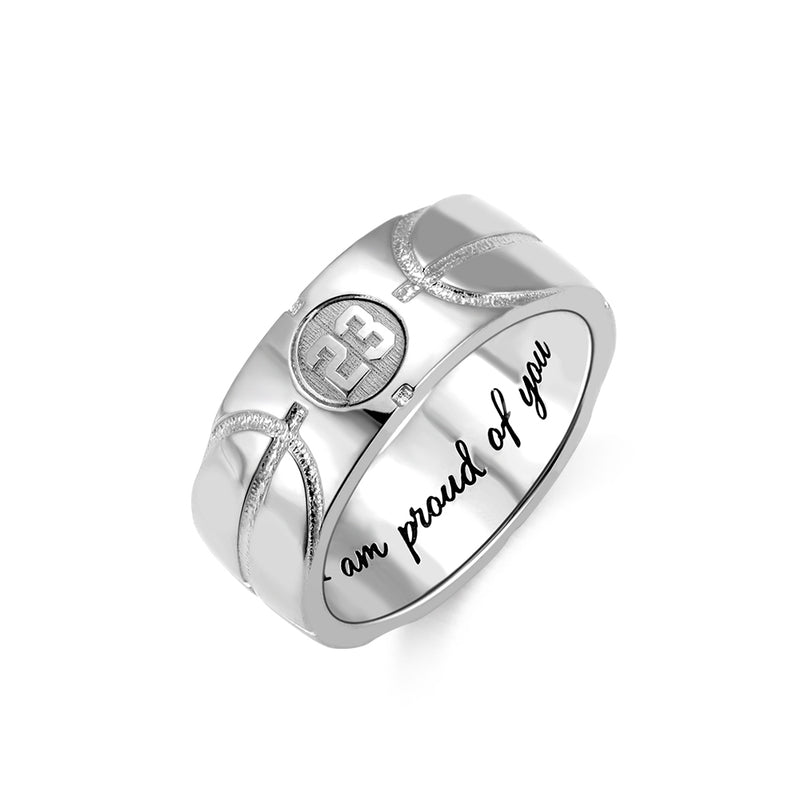 Stacking Monogram Ring Custom Engraved 925 Sterling Silver – Admire Jewelry