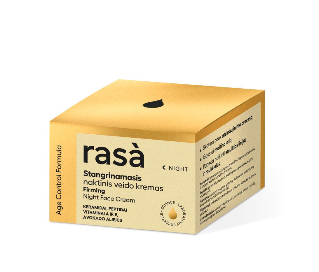 RASA AGE CONTROL Stangrinamasis naktinis veido kremas, 50ml - TIESIOG GRAŽI