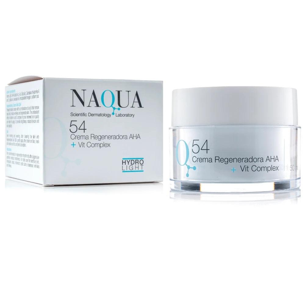 NAQUA,Q54 regeneruojantis veido kremas AHA+VitComplex, 50 ml - TIESIOG GRAŽI