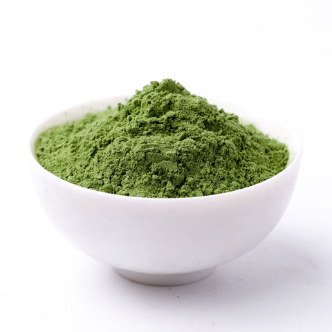 green powder in bowl