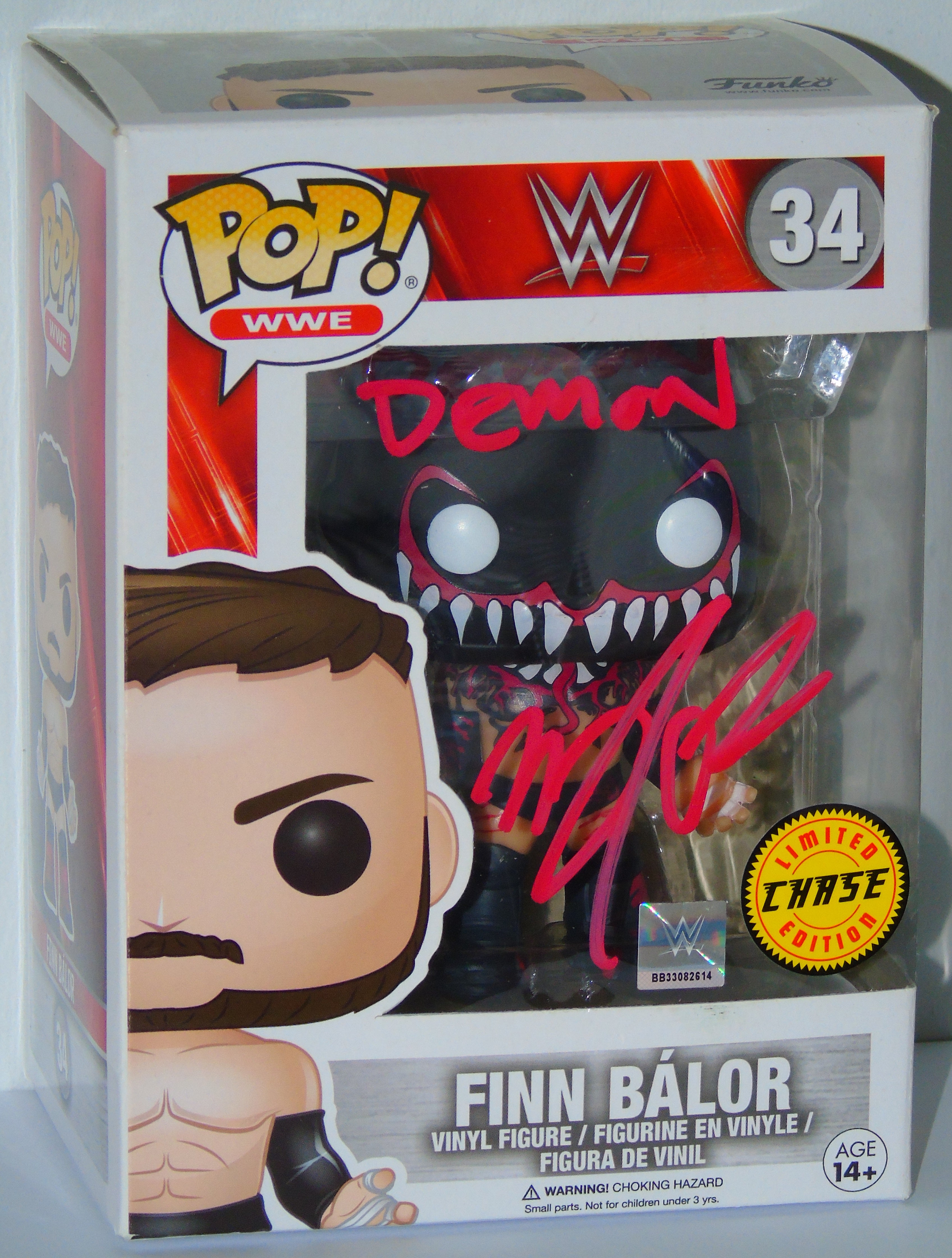 Finn Balor WWE Funko Pop! Vinyl Signed Amazon Exclusive Figure