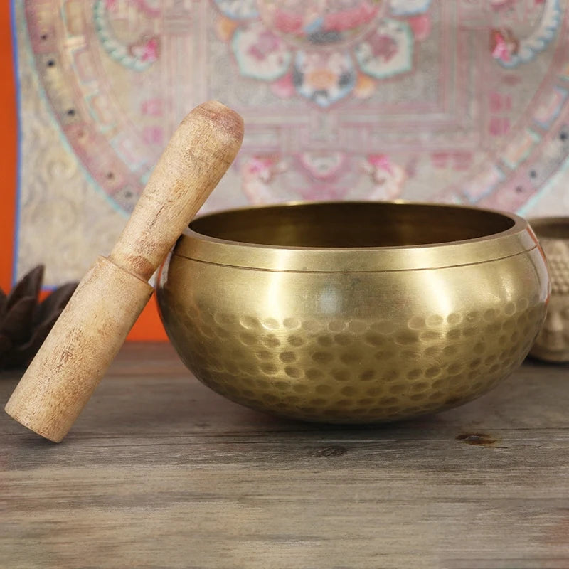 Tibetan Buddhist Chanting Bowl - Handmade Copper Meditation Bowls in 4 Sizes for Spiritual Practice