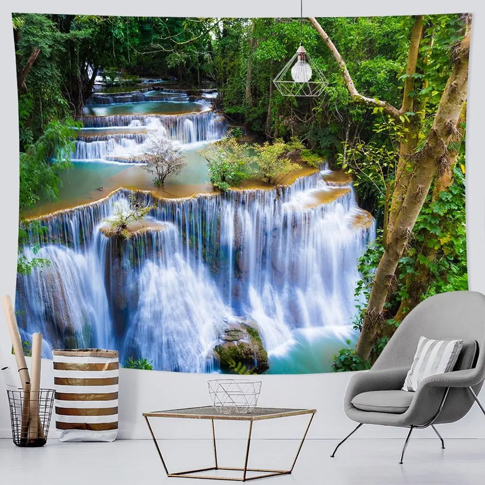 Natural Forest Landscape Decorative Tapestry (A21-72) - Mystic Oasis Gifts