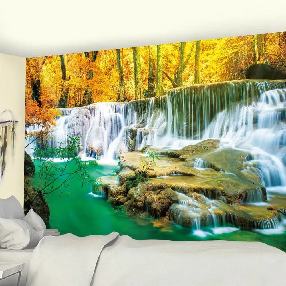 Natural Forest Landscape Decorative Tapestry (A23-985) - Mystic Oasis Gifts