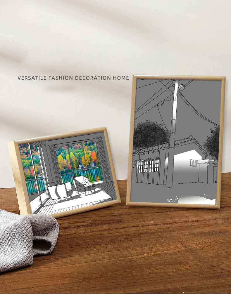 User effortlessly switching between photos in the easy-to-use 3D LED Photo Frame.