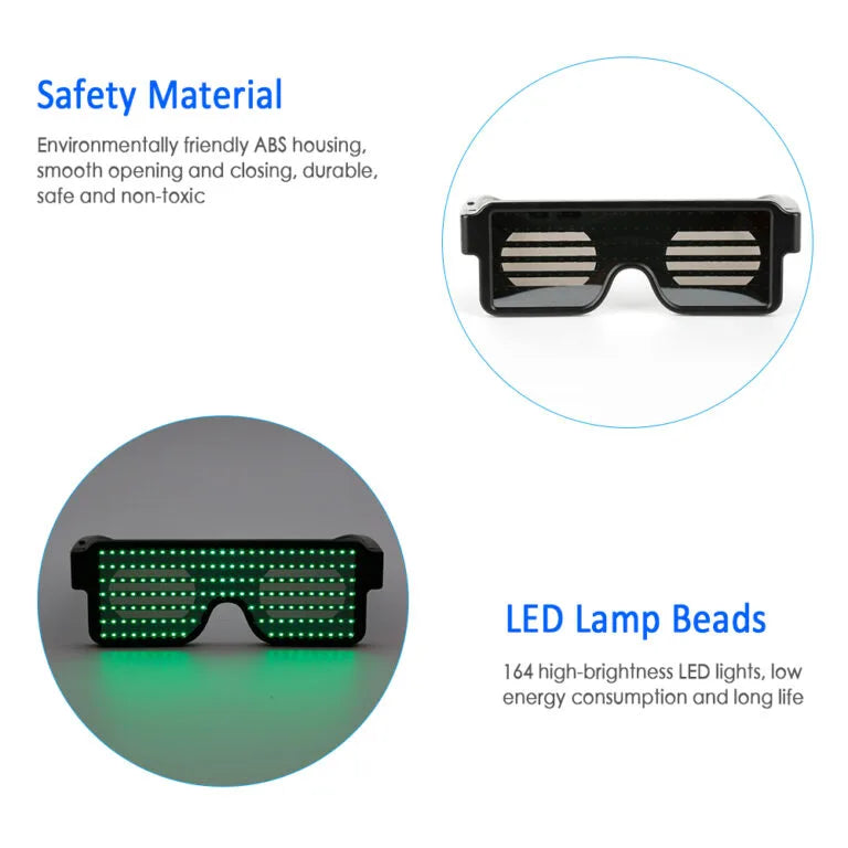 Glowing LED Glasses: Perfect for Halloween, Christmas, Birthdays, and Costume Parties