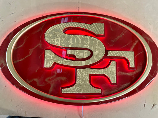 Front Lit San Francisco 49ers sign – catchfirecreations