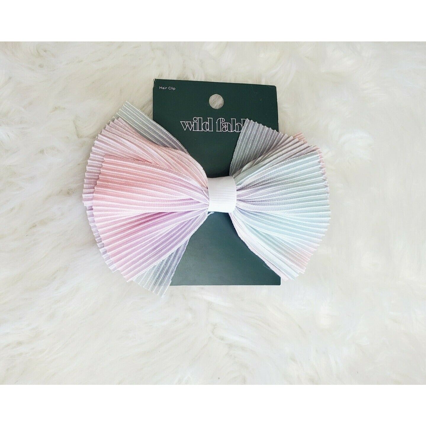 Wild Fable Girl's Tie-Dye Hair Bow Barette Clip, Pink Purple Blue Ombre  - NWT