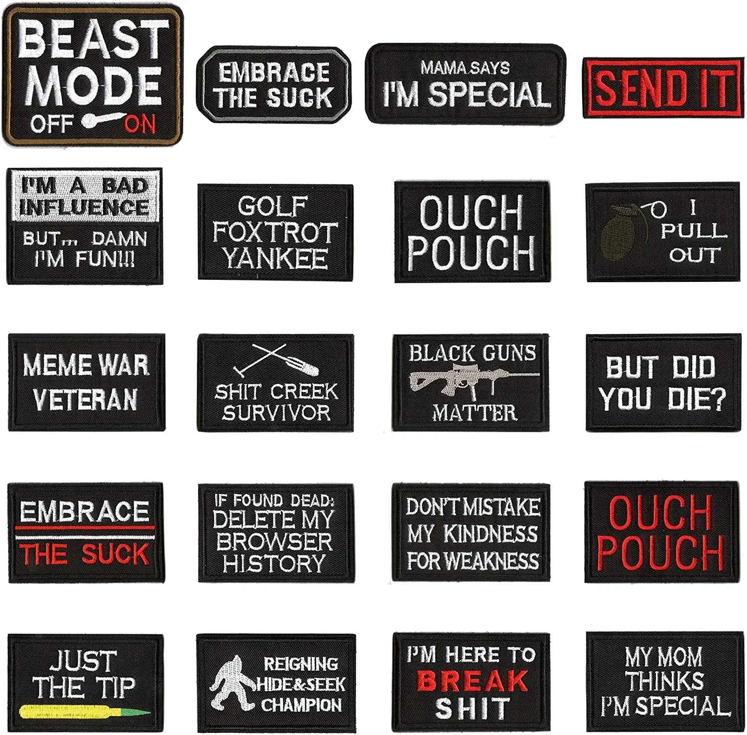 12 Pieces American Flag Tactical Morale Military Patches Set