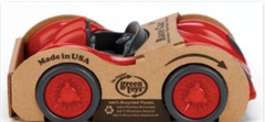 A wooden toy car