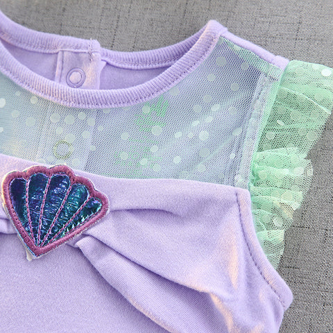 baby little mermaid outfit with matching headband