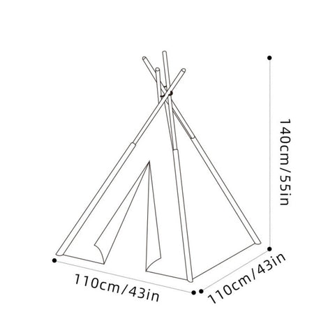 Kids play teepee tent dimensions