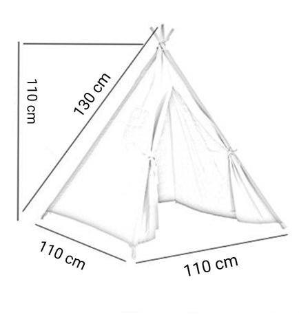 Kids canvas play teepee tent dimensions for the small size