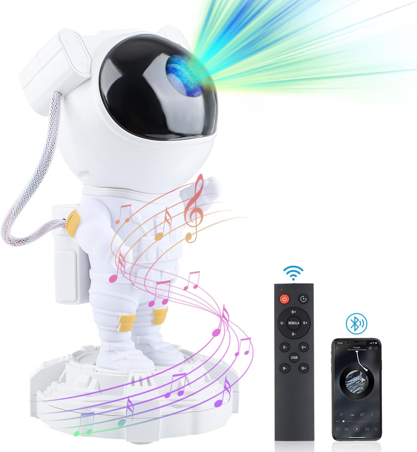Wireless Express LED Projector & Bluetooth Speaker - Astronaut