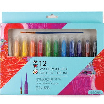 Twin Tip Brush Markers, Assorted Colors, Pack of 12, Mardel