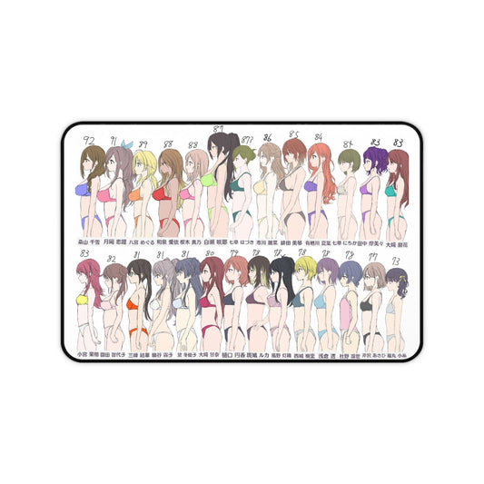 K-ON Boobs Size Bust Chart Mousepad - Non Slip Desk Mat