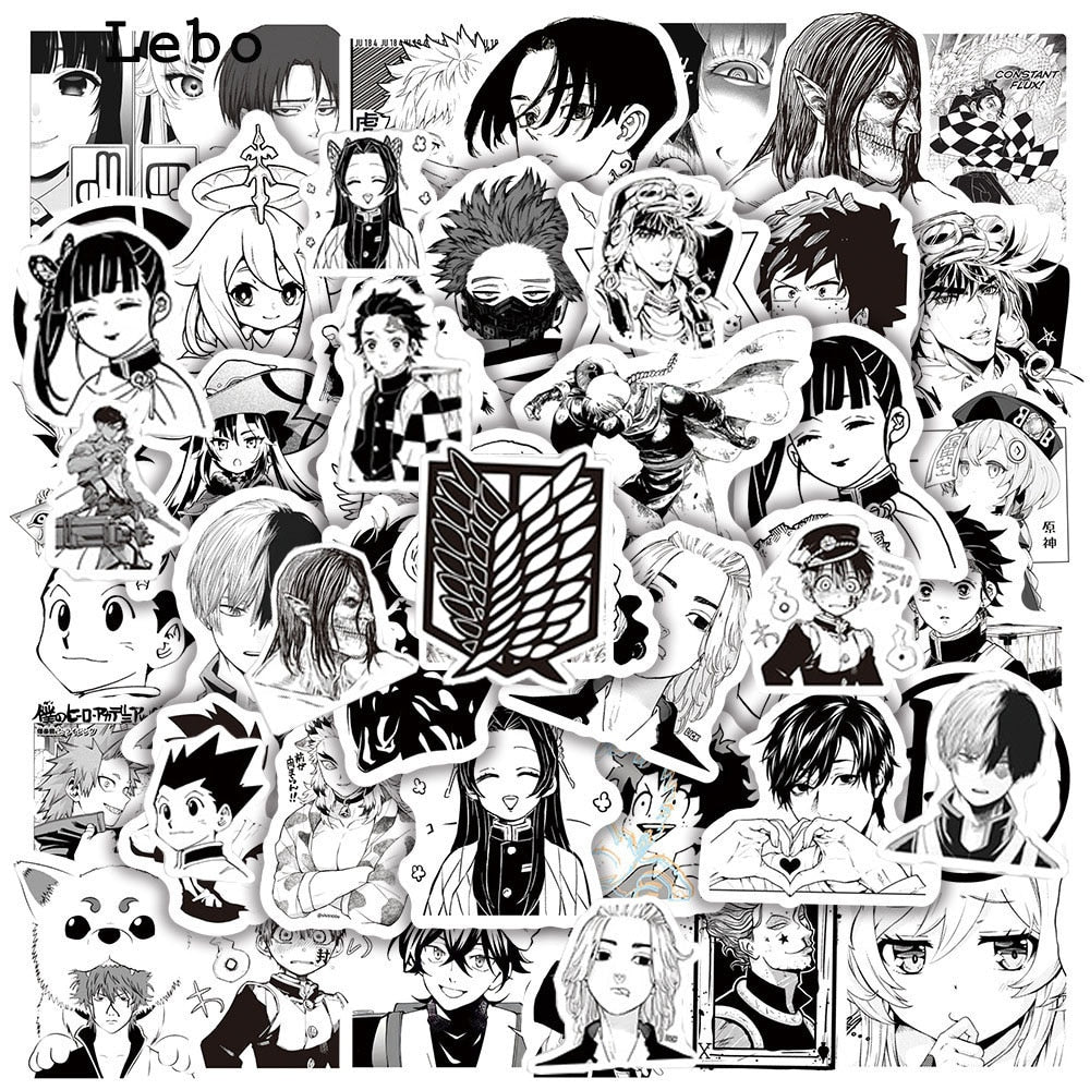 50/100pcs Mix Anime Stickers | Demon Slayer Jujutsu Kaisen Attack on T ...