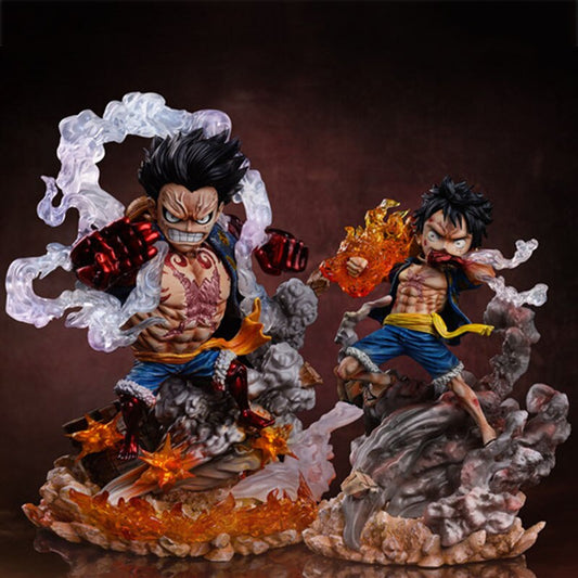 One Piece Figures 28cm Nika Luffy Gear 5 GK Anime Action Pvc Statue  Figurine Doll Collection Ornament Model Toy Gift for Kids(no box)(Gear 3)