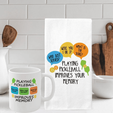 Pickleball Cup and Kitchen Towel